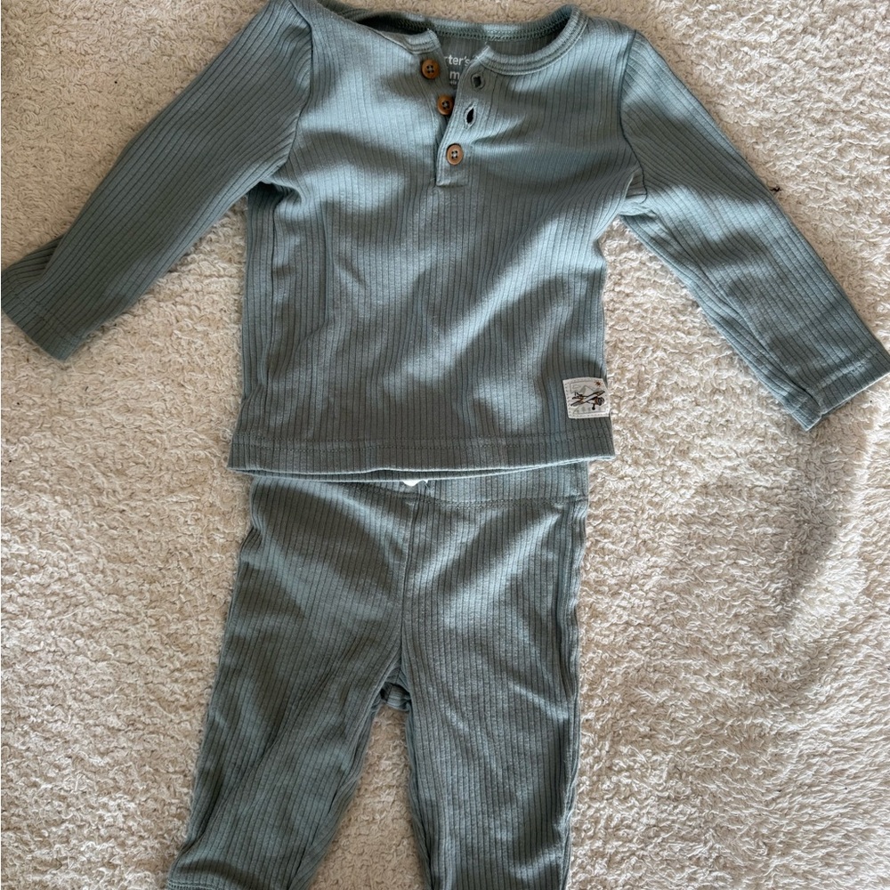 Carter's Ribbed Pajama Set - Gray